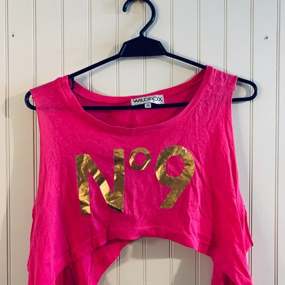Wildfox Hot Pink Crop Top - Picture 1 of 3